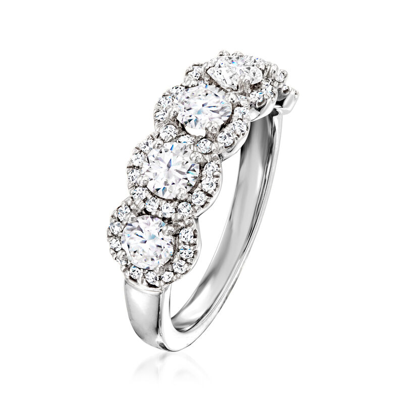 1.50 ct. t.w. Diamond Anniversary Ring in 14kt White Gold image number 2