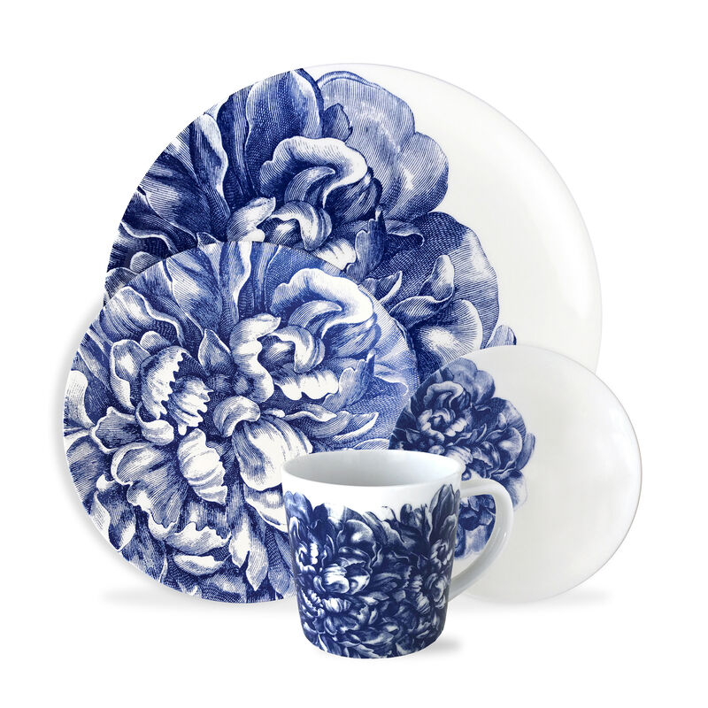 Caskata &quot;Peony Blue&quot; Blue and White Porcelain Dinnerware image number 0