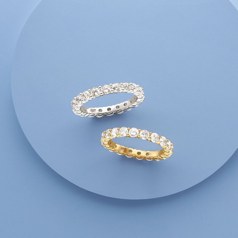 1.80 ct. t.w. CZ Eternity Band in 14kt Yellow Gold image number 2