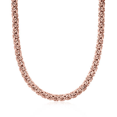 18kt Rose Gold Over Sterling Byzantine Necklace