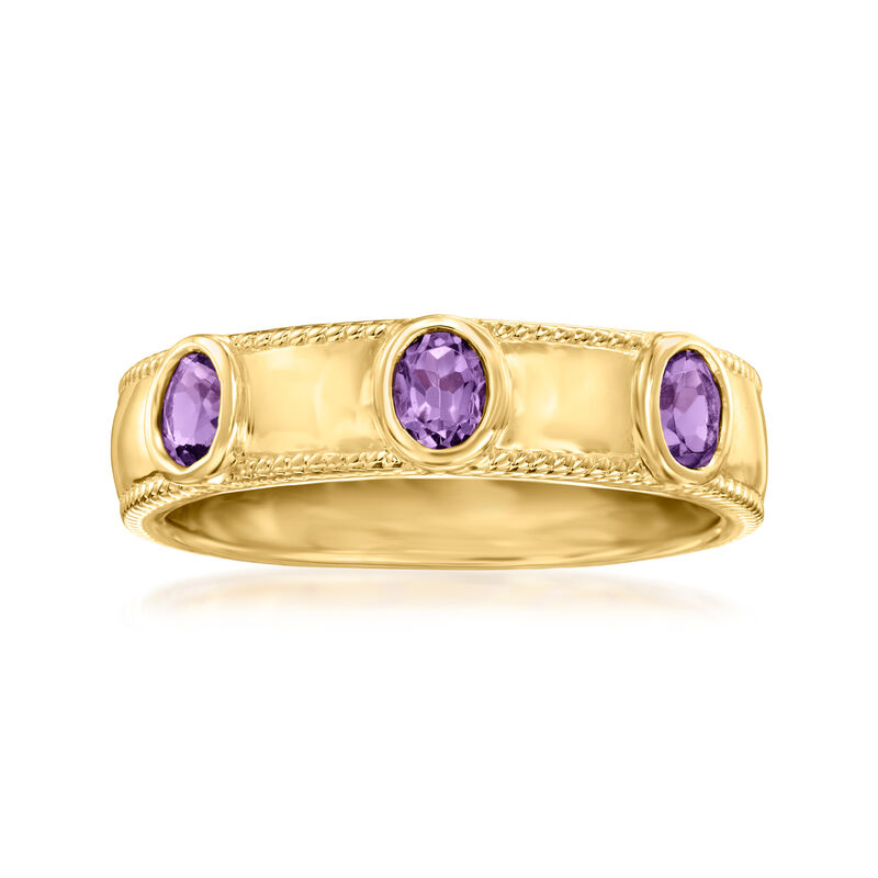 .40 ct. t.w. Amethyst Ring in 18kt Gold Over Sterling image number 0