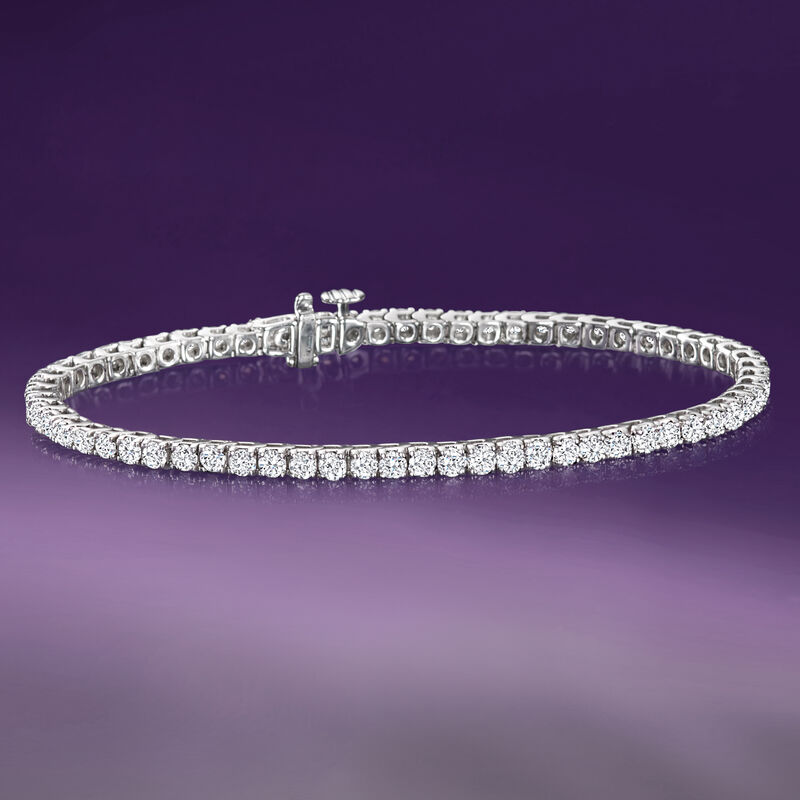 4.00 ct. t.w. Diamond Tennis Bracelet in 14kt White Gold image number 4