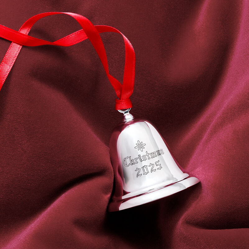 Reed & Barton 2025 Annual Sterling Silver Christmas Bell Ornament - 41st Edition image number 1