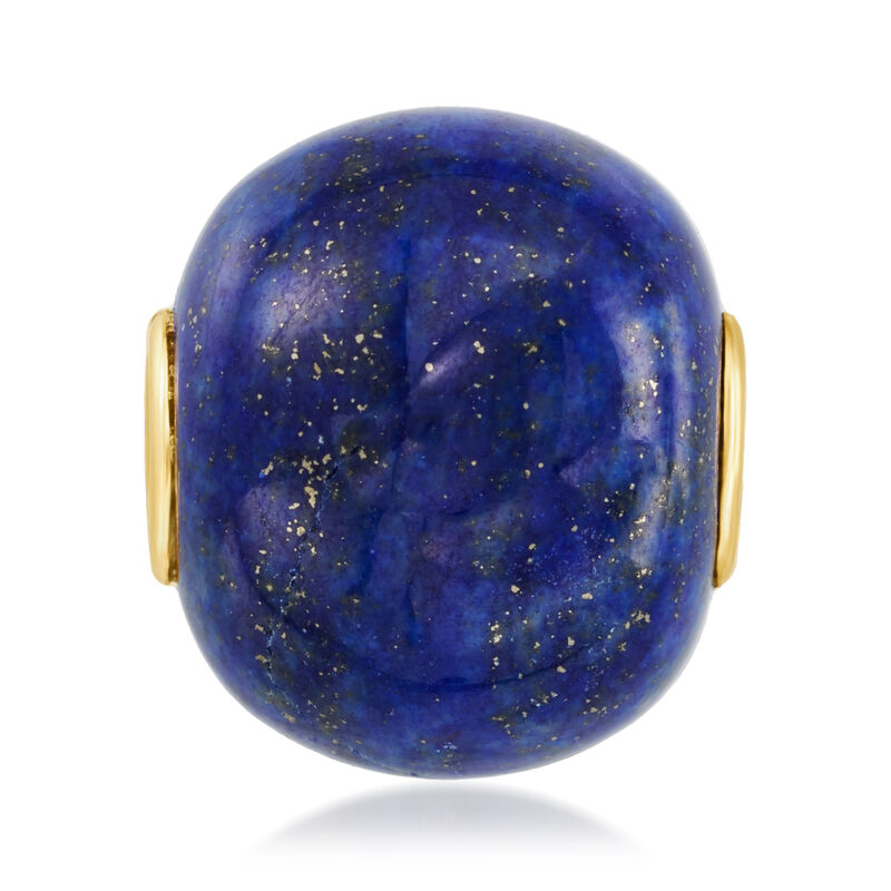 Lapis Bead Pendant with 14kt Yellow Gold image number 1