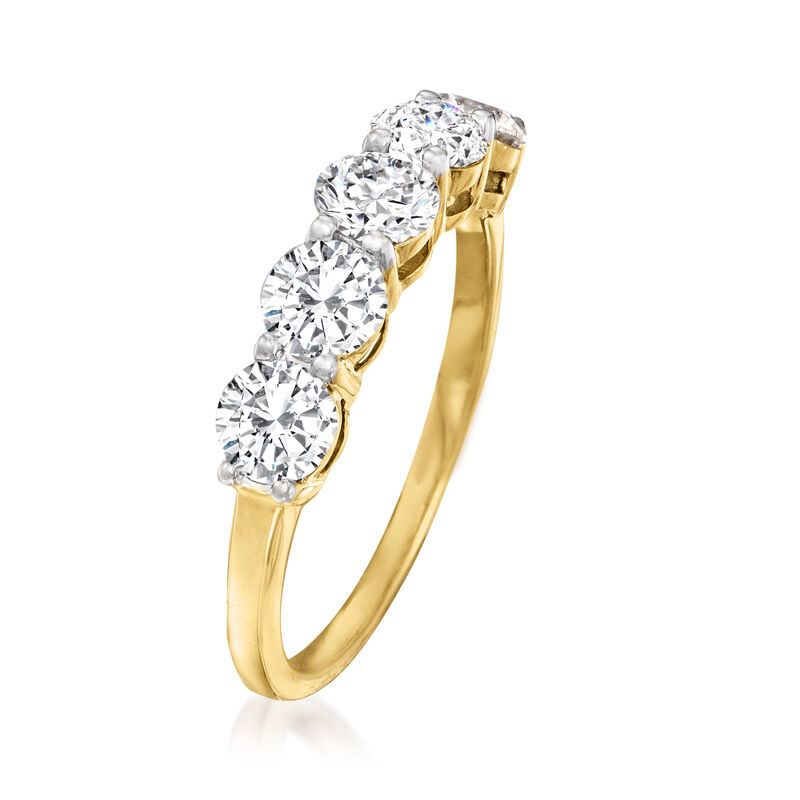 1.50 ct. t.w. Diamond Five-Stone Ring in 14kt Yellow Gold image number 2
