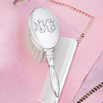 Empire Child's Sterling Silver Personalized Handled Brush and Comb Set