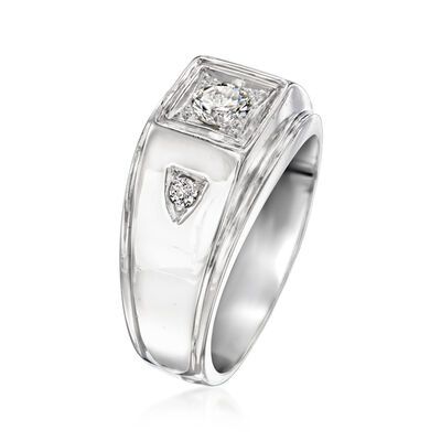 C. 1970 Vintage .36 ct. t.w. Diamond Ring in 14kt White Gold