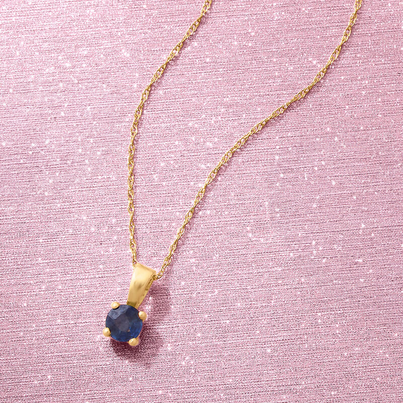 .28 Carat Sapphire Pendant Necklace in 14kt Yellow Gold image number 2