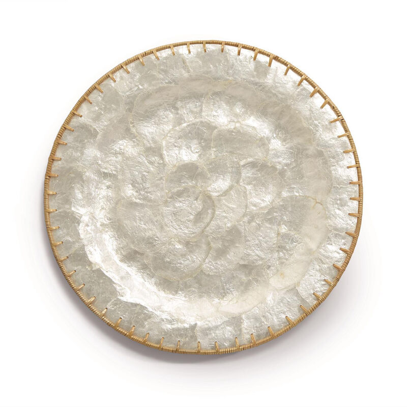 Set of 2 Dishes - "Capiz Shell" Woven Dinnerware image number 3