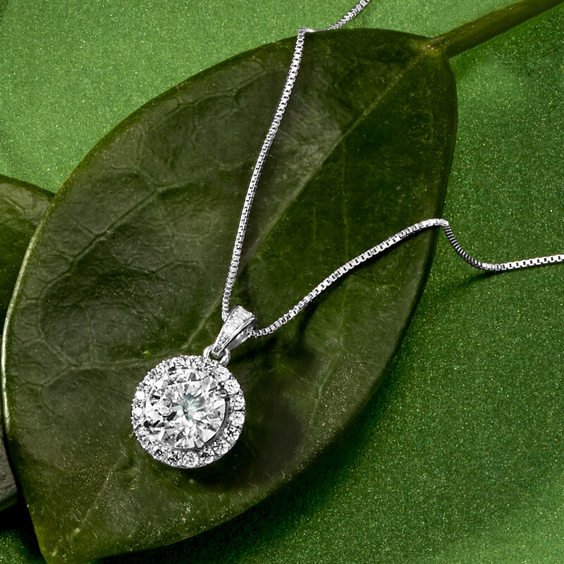 2.00 ct. t.w. Moissanite Pendant Necklace in Sterling Silver image number 3