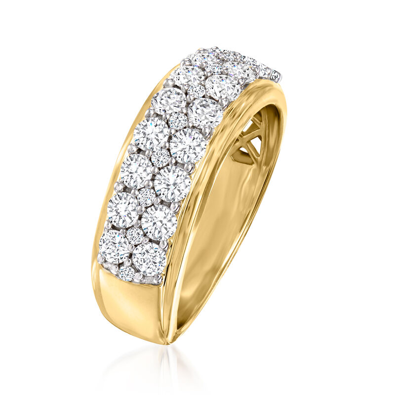 1.00 ct. t.w. Diamond Multi-Row Ring in 14kt Yellow Gold image number 2