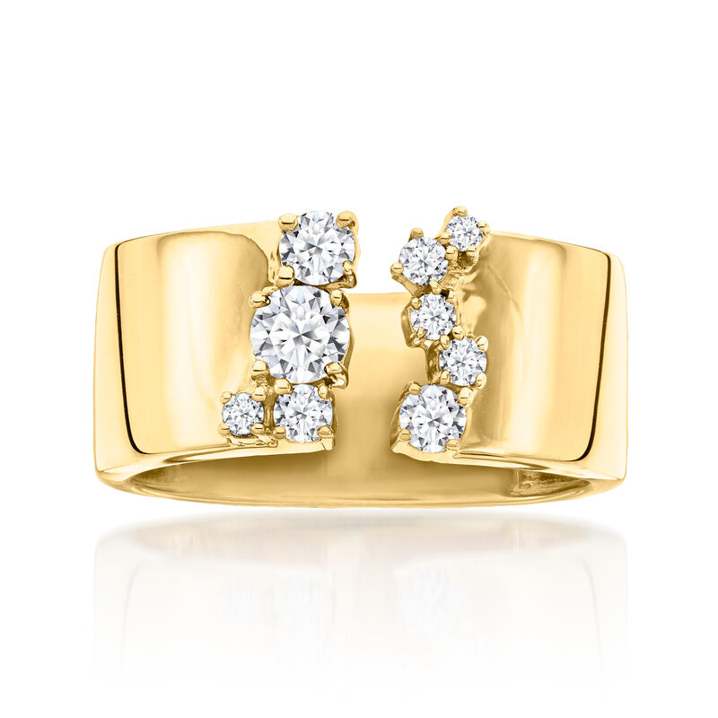 .50 ct. t.w. Lab-Grown Diamond Open-Space Ring in 18kt Gold Over Sterling image number 0