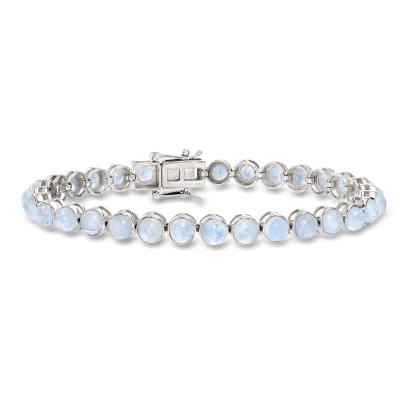 Moonstone Tennis Bracelet in Sterling Silver image number 0