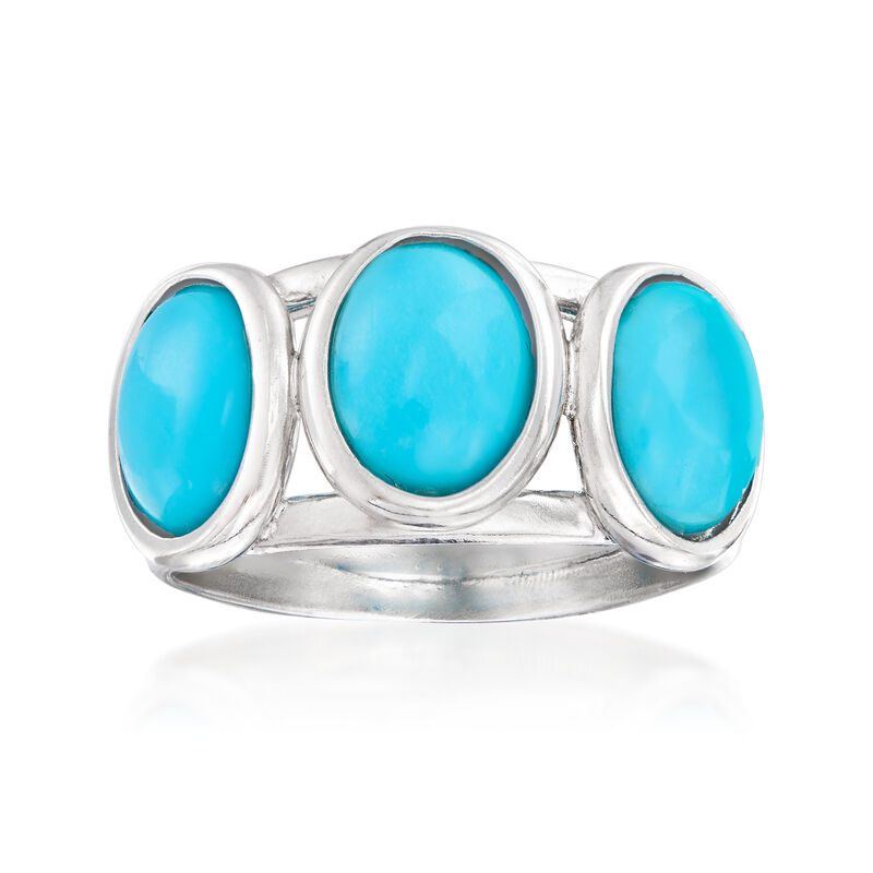 Italian Turquoise Ring in Sterling Silver image number 0