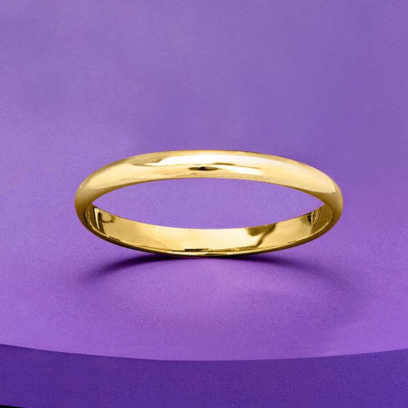 14kt Yellow Gold Polished Ring. Size 9 image number 3