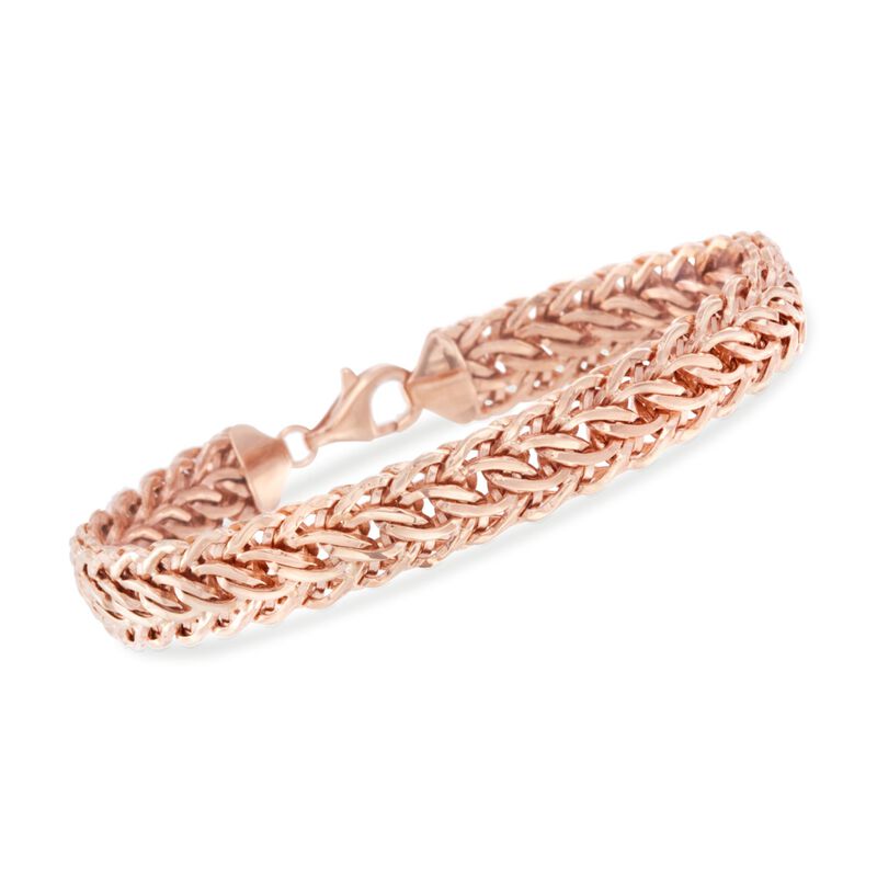 14kt Rose Gold Woven-Link Bracelet image number 0