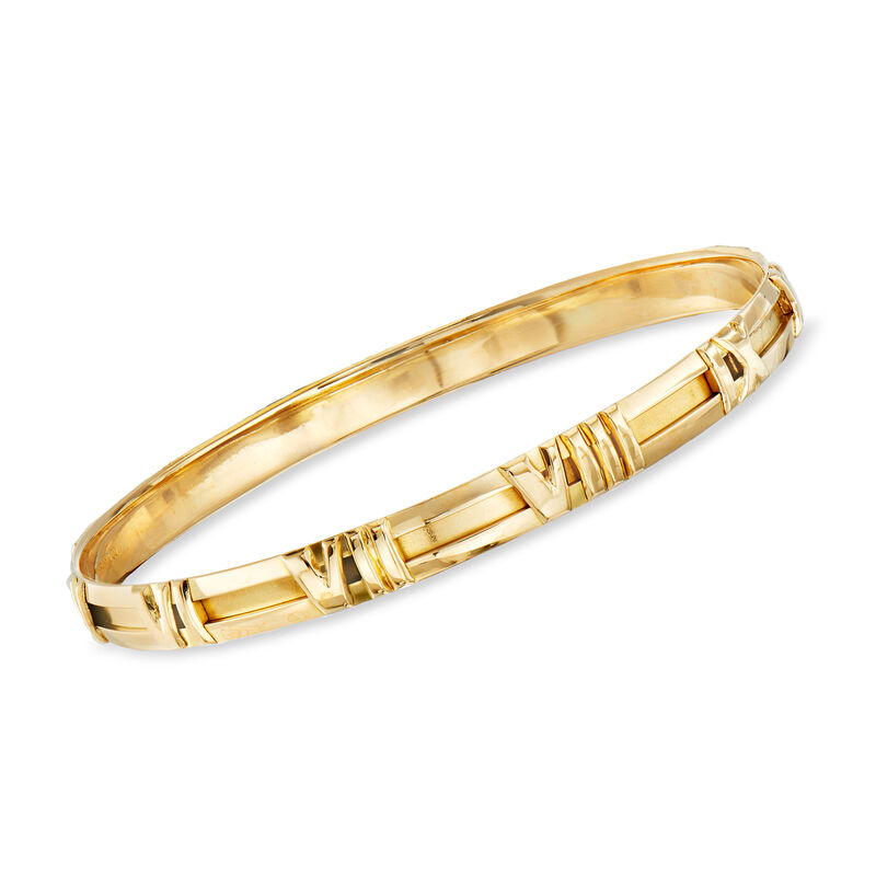 C. 1990 Vintage Tiffany Jewelry &quot;Atlas&quot; 18kt Yellow Gold Bangle Bracelet image number 2