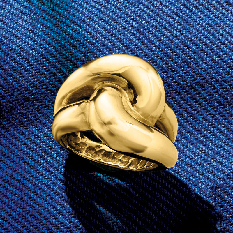 Italian 18kt Yellow Gold Interlocking Ring image number 3