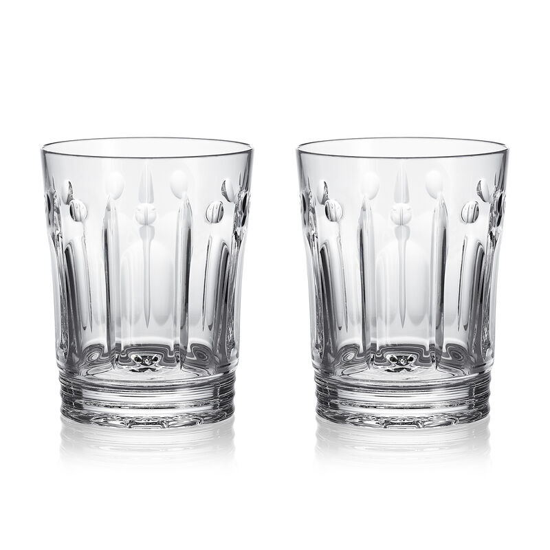 Waterford Crystal "Winter Wonders" Set of 2 Winter Rose Clear Double Old-Fashioned Glasses image number 0