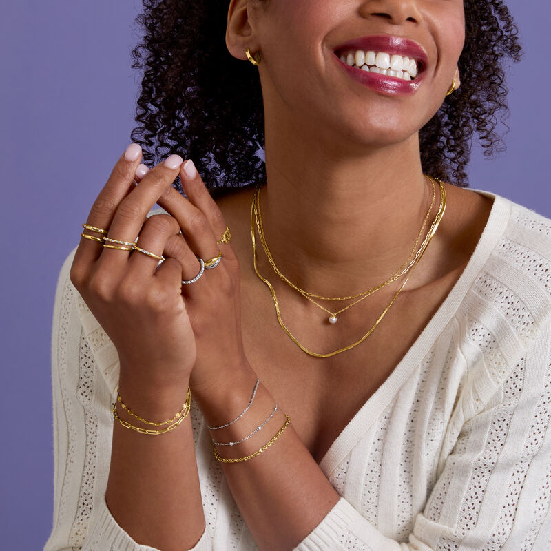 Italian 14kt Yellow Gold Rope-Chain Bracelet image number 5