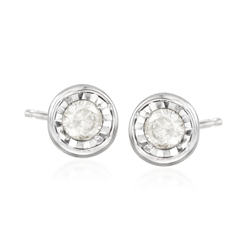 .10 ct. t.w. Diamond Stud Earrings in Sterling Silver image number 0
