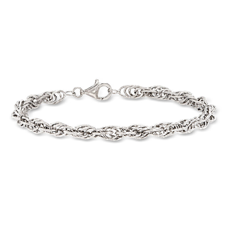 Sterling Silver Rope-Chain Bracelet image number 0