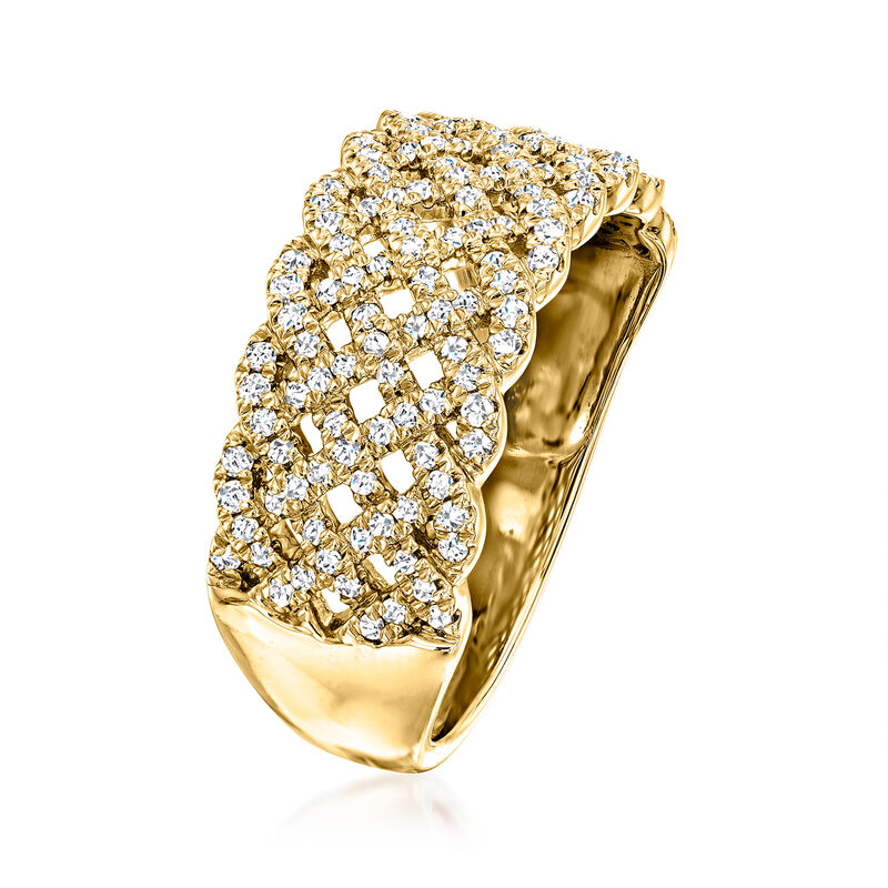 .50 ct. t.w. Diamond Basketweave Ring in 14kt Yellow Gold image number 2