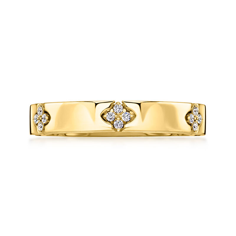 Roberto Coin "Love in Verona" .15 ct. t.w. Diamond Ring in 18kt Yellow Gold. Size 6 image number 0