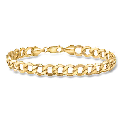 C. 2000 Vintage Men's 10kt Yellow Gold Curb-Link Bracelet
