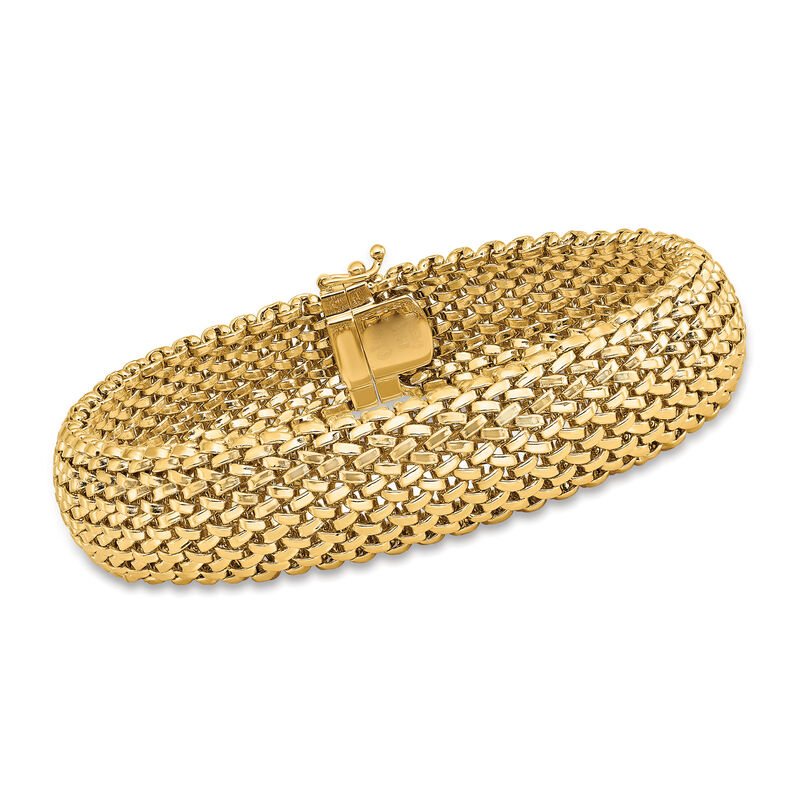 14kt Yellow Gold Mesh Bracelet image number 0