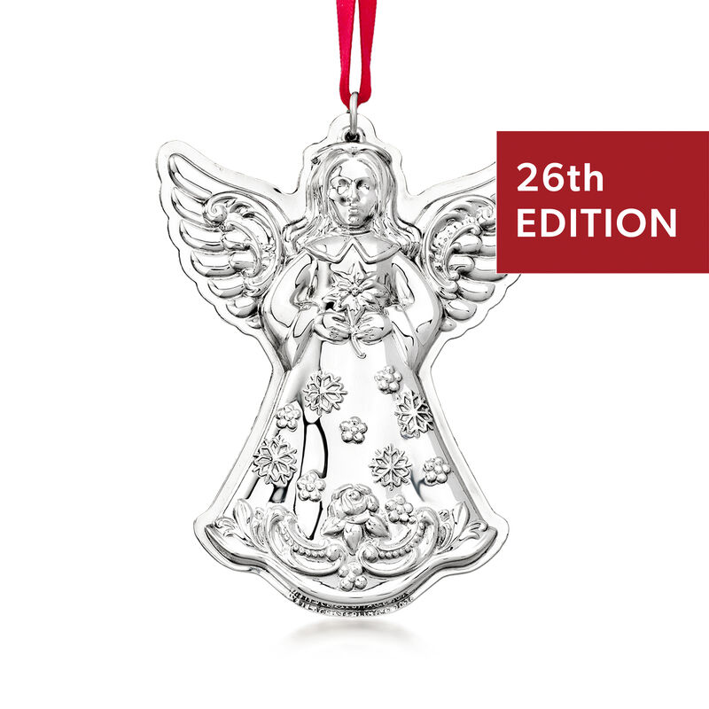 Wallace 2026 Annual "Grande Baroque" Sterling Silver Angel Ornament - 26th Edition image number 0