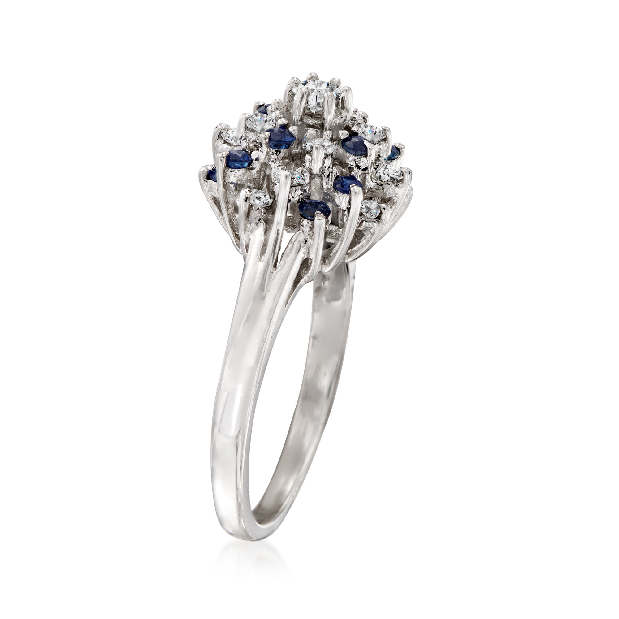 C. 1980 Vintage .50 ct. t.w. Sapphire and .40 ct. t.w.