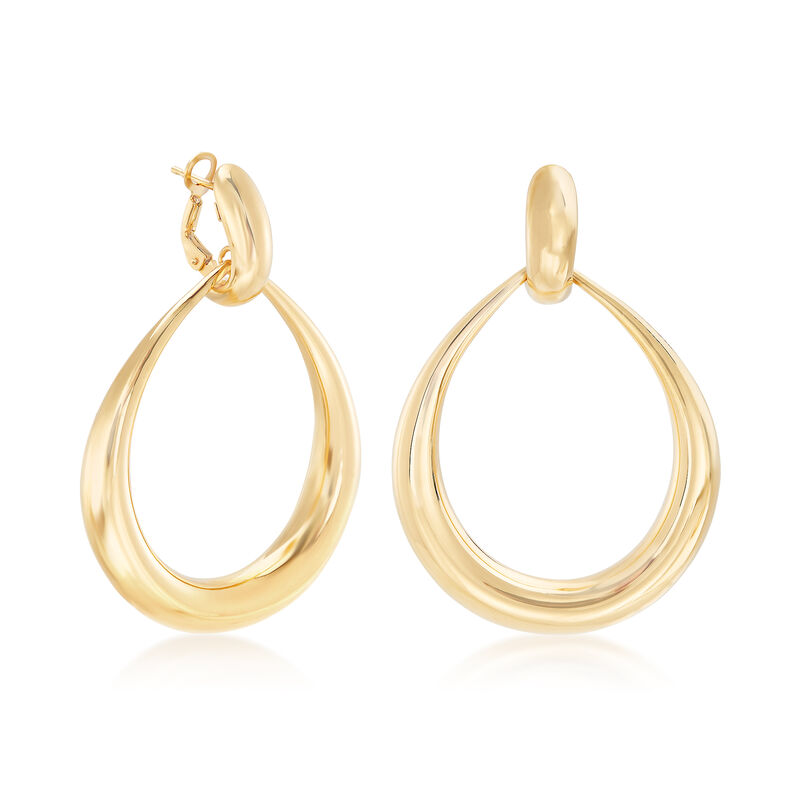 Roberto Coin &quot;Oro Classic&quot; 18kt Yellow Gold Circle Drop Earrings  image number 2