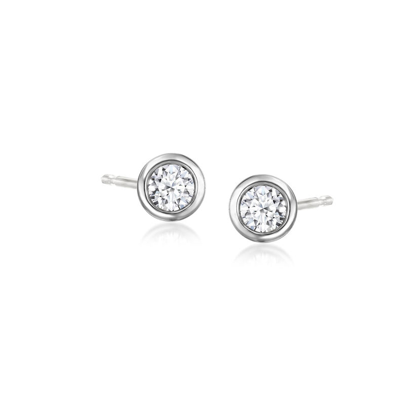 .20 ct. t.w. Bezel-Set Lab-Grown Diamond Stud Earrings in Sterling Silver image number 0