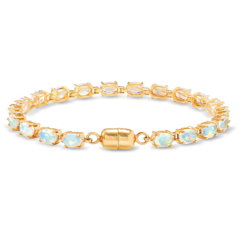 Ethiopian Opal Tennis Bracelet in 18kt Gold Over Sterling image number 2