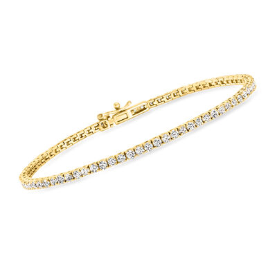 3.00 ct. t.w. Lab-Grown Diamond Tennis Bracelet in 14kt Yellow Gold