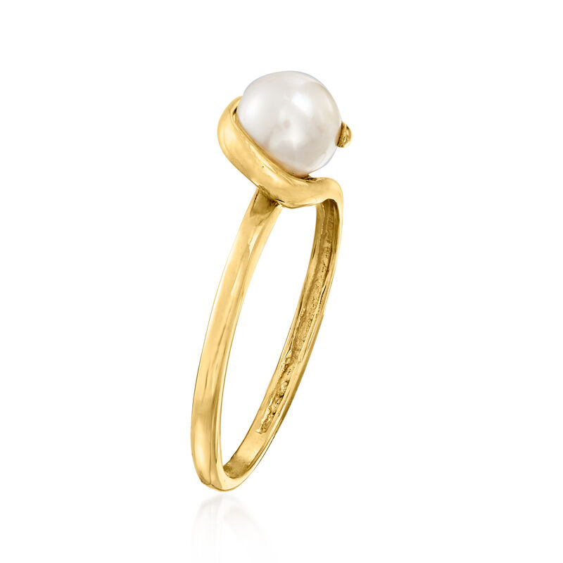 6mm Cultured Pearl Ring in 14kt Yellow Gold image number 2