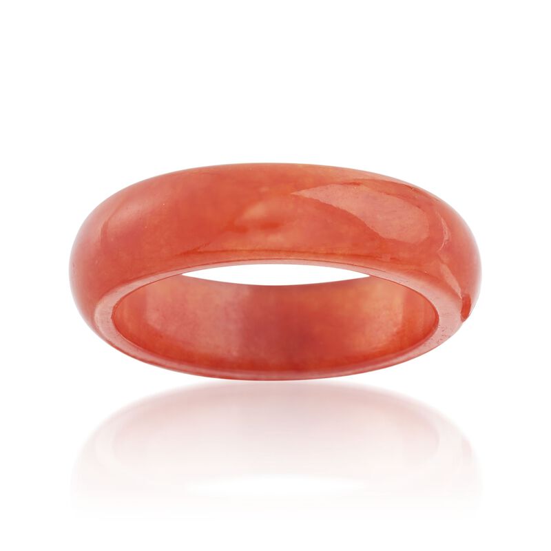 Multicolored Jade Jewelry Set: Five Interchangeable Rings with Sterling Silver Ring Jacket image number 4