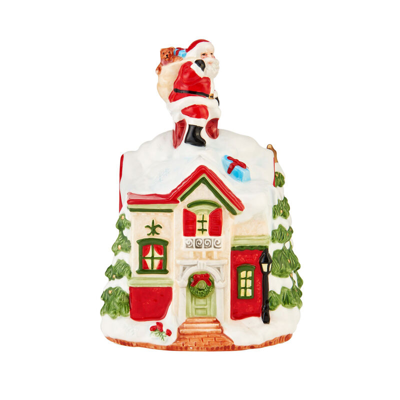 Fitz and Floyd &quot;Up on the Rooftop&quot; Holiday Musical Figurine image number 0