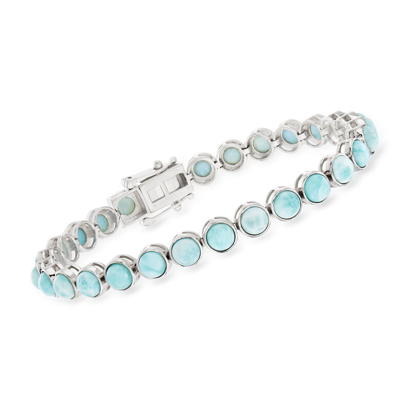 5mm Larimar Tennis Bracelet in Sterling Silver image number 0