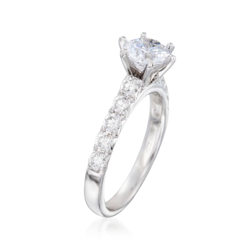 .65 ct. t.w. Diamond Engagement Ring Setting in 14kt White Gold image number 1