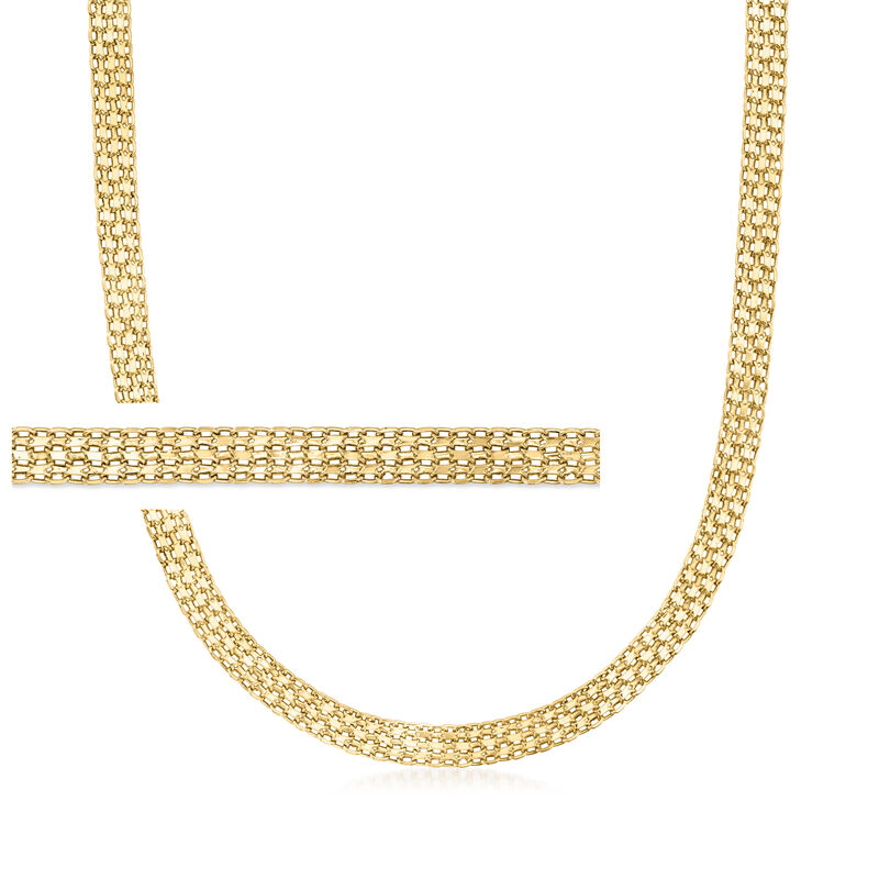 Italian 18kt Yellow Gold Bismark-Link Necklace image number 0