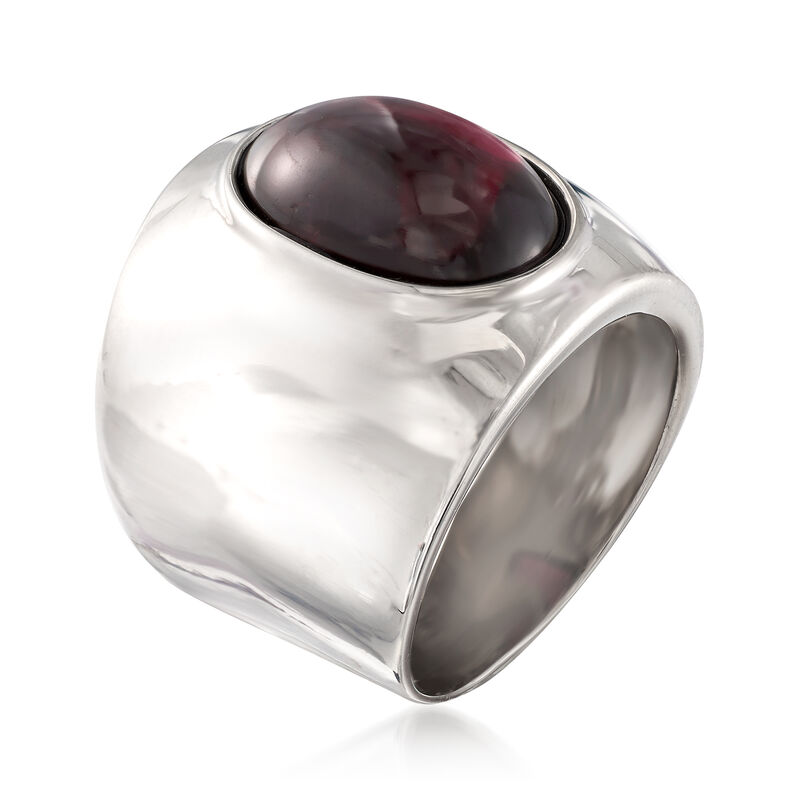 Italian 5.50 Carat Garnet Ring in Sterling Silver image number 2