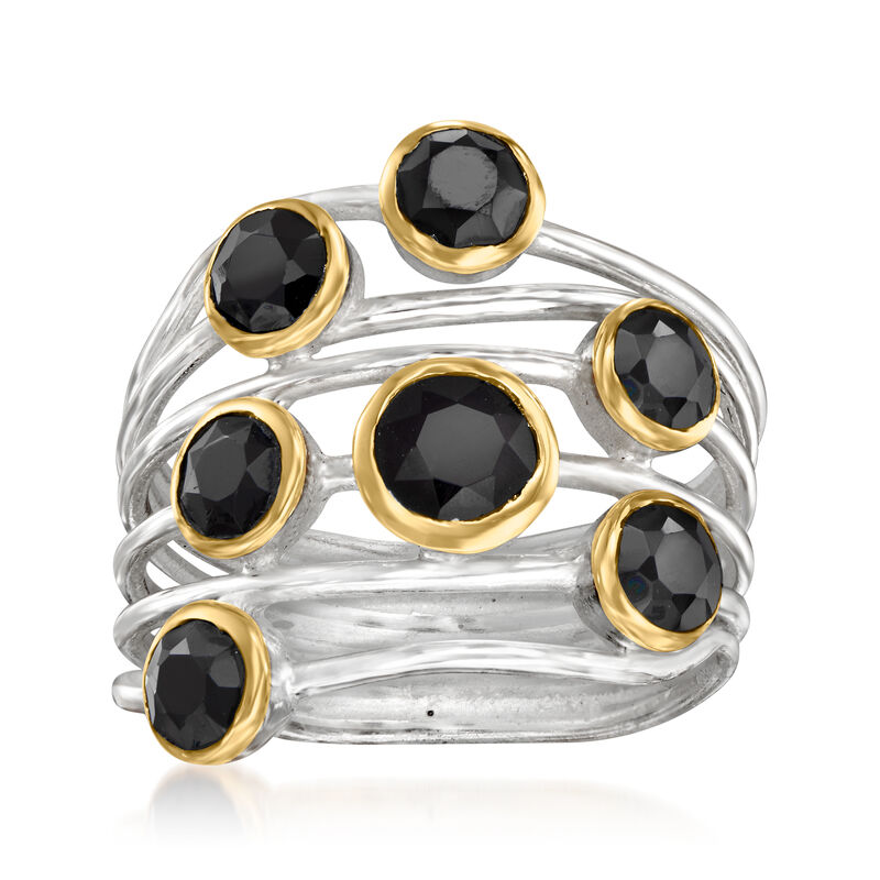 Onyx Highway Ring in Sterling Silver and 18kt Gold Over Sterling image number 0