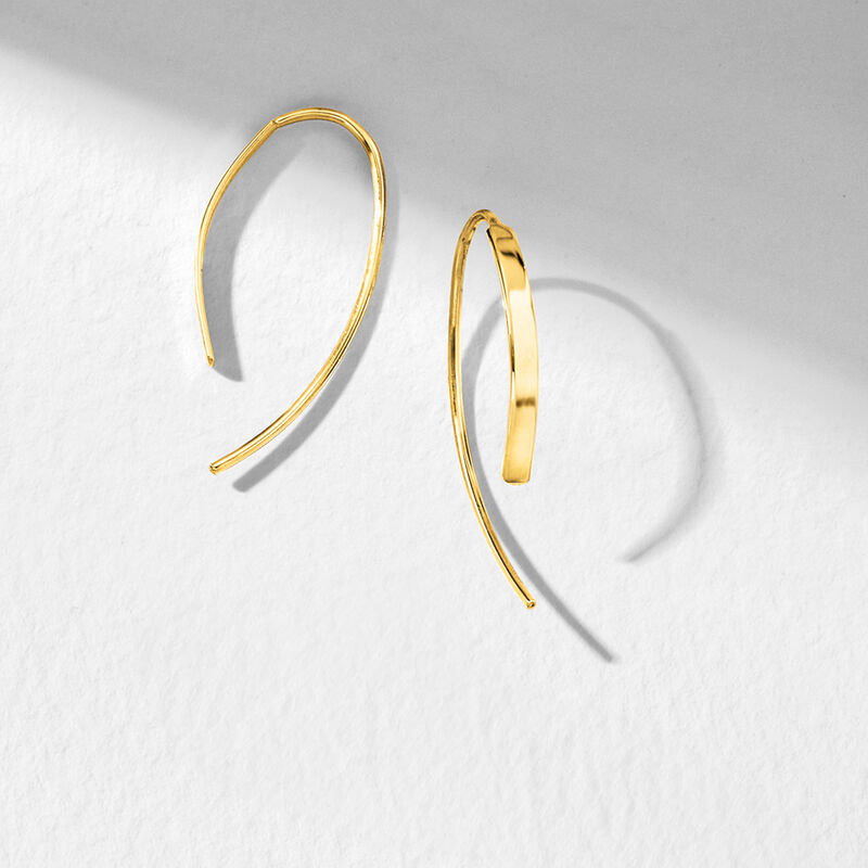 14kt Yellow Gold Drop Earrings image number 3