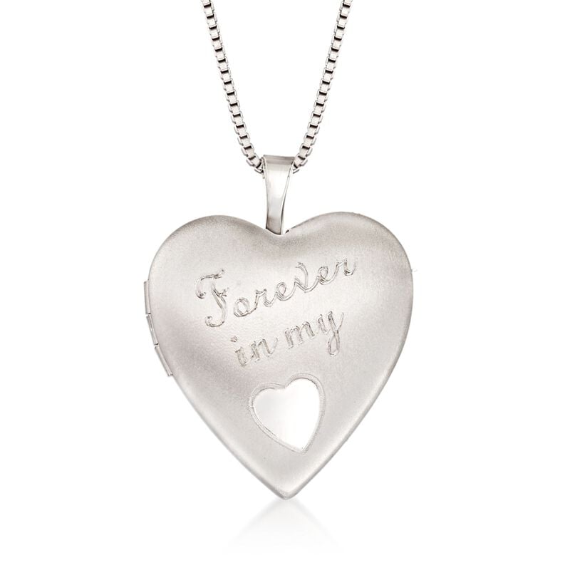Sterling Silver Mother/Daughter Jewelry Set: Two "Forever in My Heart" Necklaces image number 2