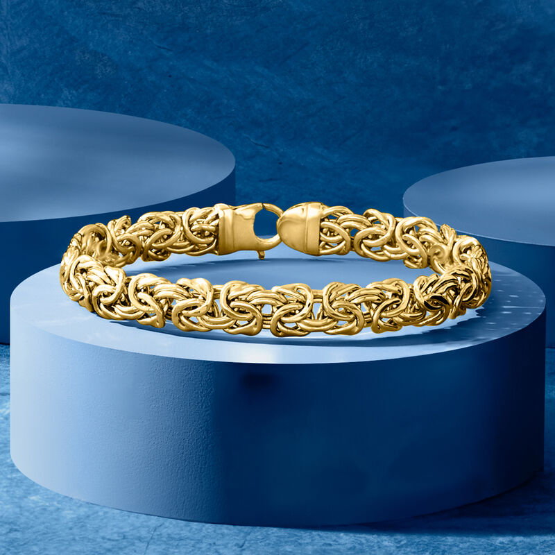 14kt Yellow Gold Byzantine Bracelet image number 4