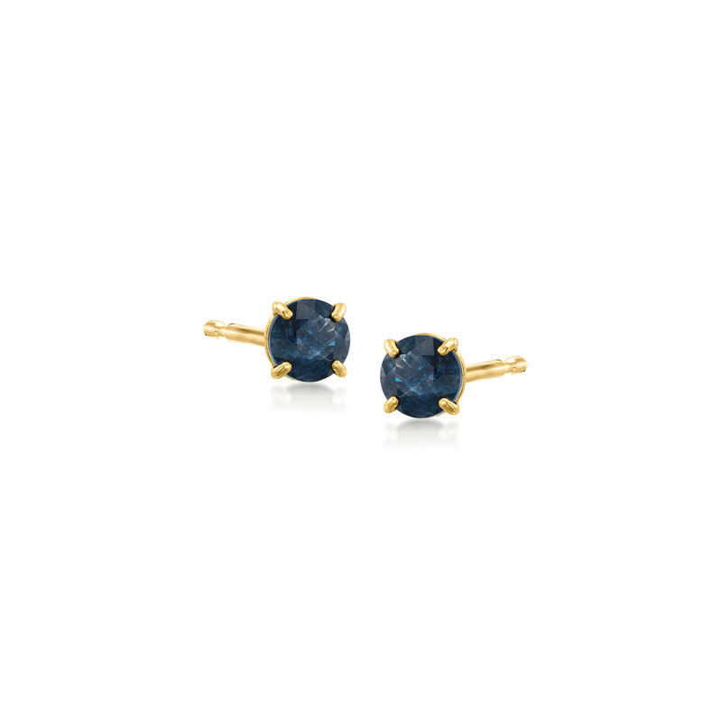 .60 ct. t.w. Round Sapphire Stud Earrings in 14kt Yellow Gold image number 0