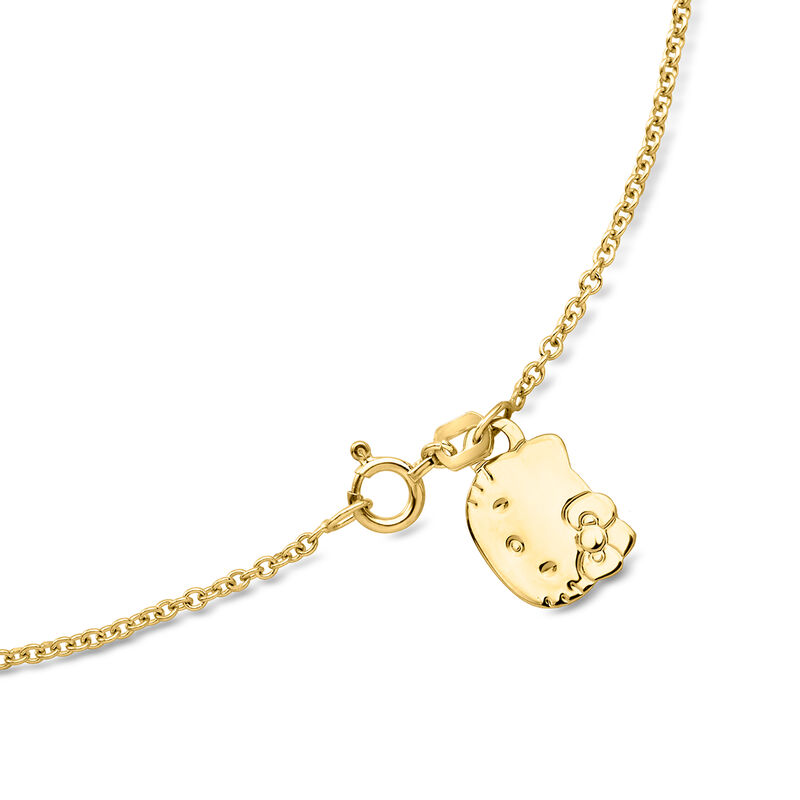 C. 2000 Vintage .50 ct. t.w. Diamond Hello Kitty Pendant Necklace with Onyx in 18kt Two-Tone Gold. 14.5" image number 2