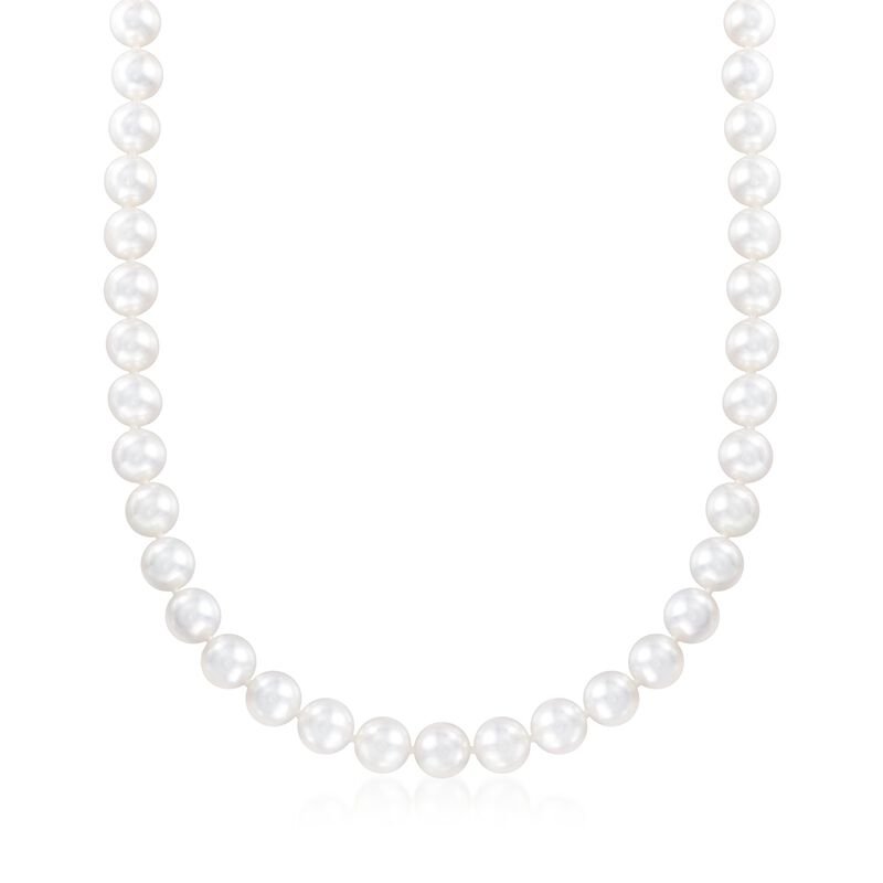 Mikimoto 8-8.5mm 'A' Cultured Akoya Pearl Necklace with 18kt Yellow Gold image number 0